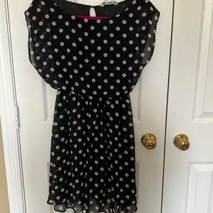 Black and white polka dot dress